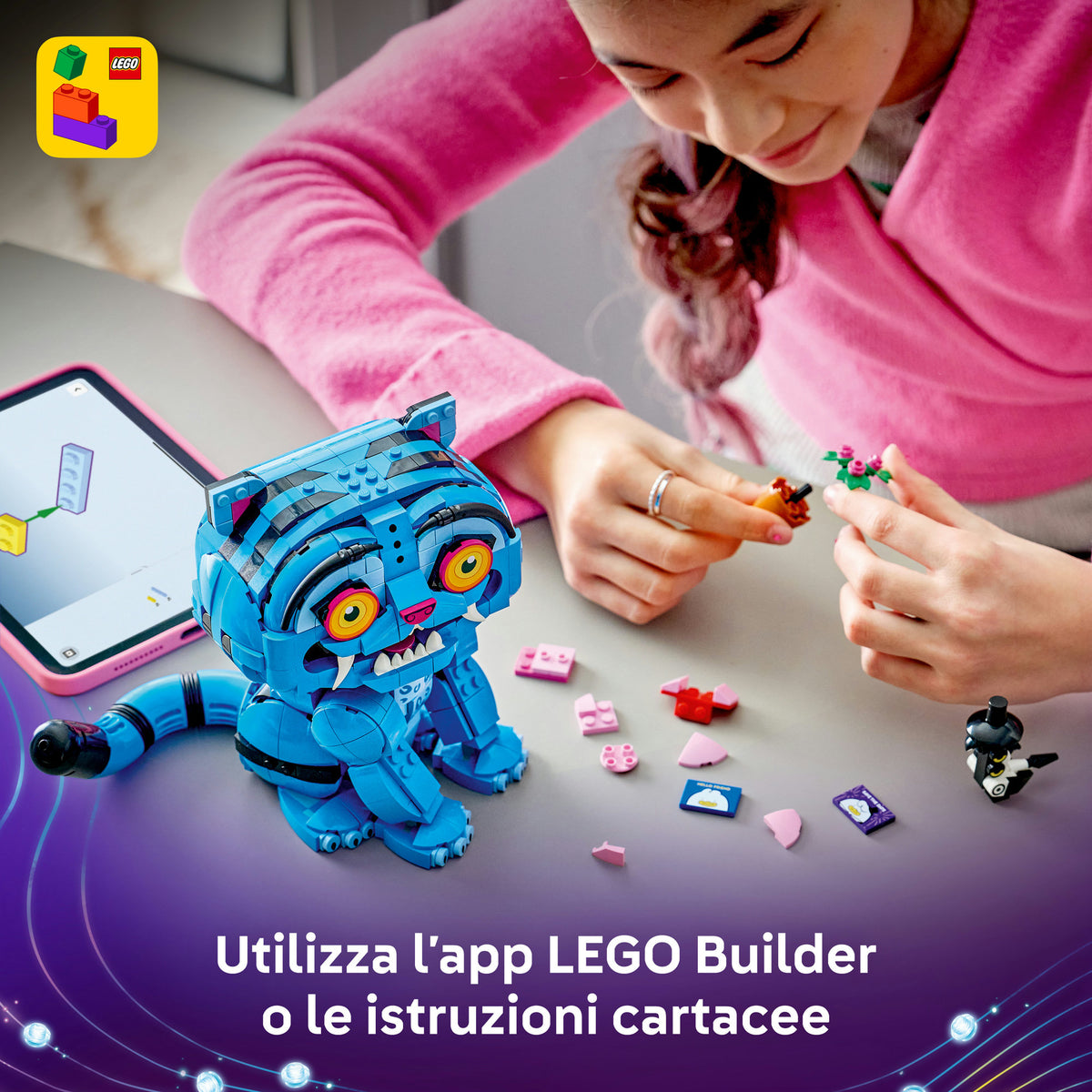 LEGO KPop Demon Hunters 72537 Derpy la Tigre e Sussie la Gazza, Gioco K-Pop con 2 Animali, Decorazione Cameretta, Regalo 9+