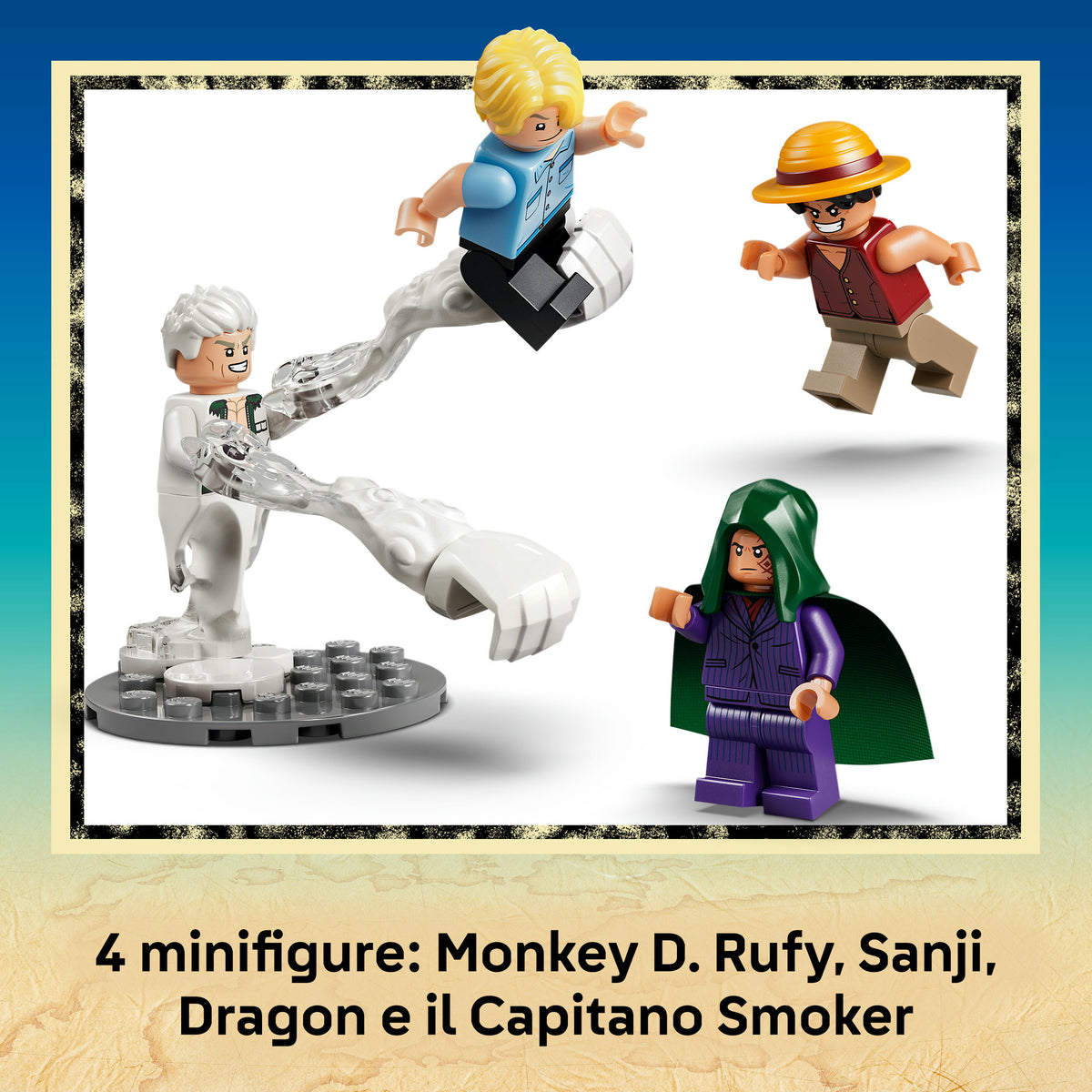 LEGO ONE PIECE 75642 Resa dei Conti con Capitano Smoker, Gioco Interattivo con 4 Minifigure, Regalo per Bambini e Bambine 9+