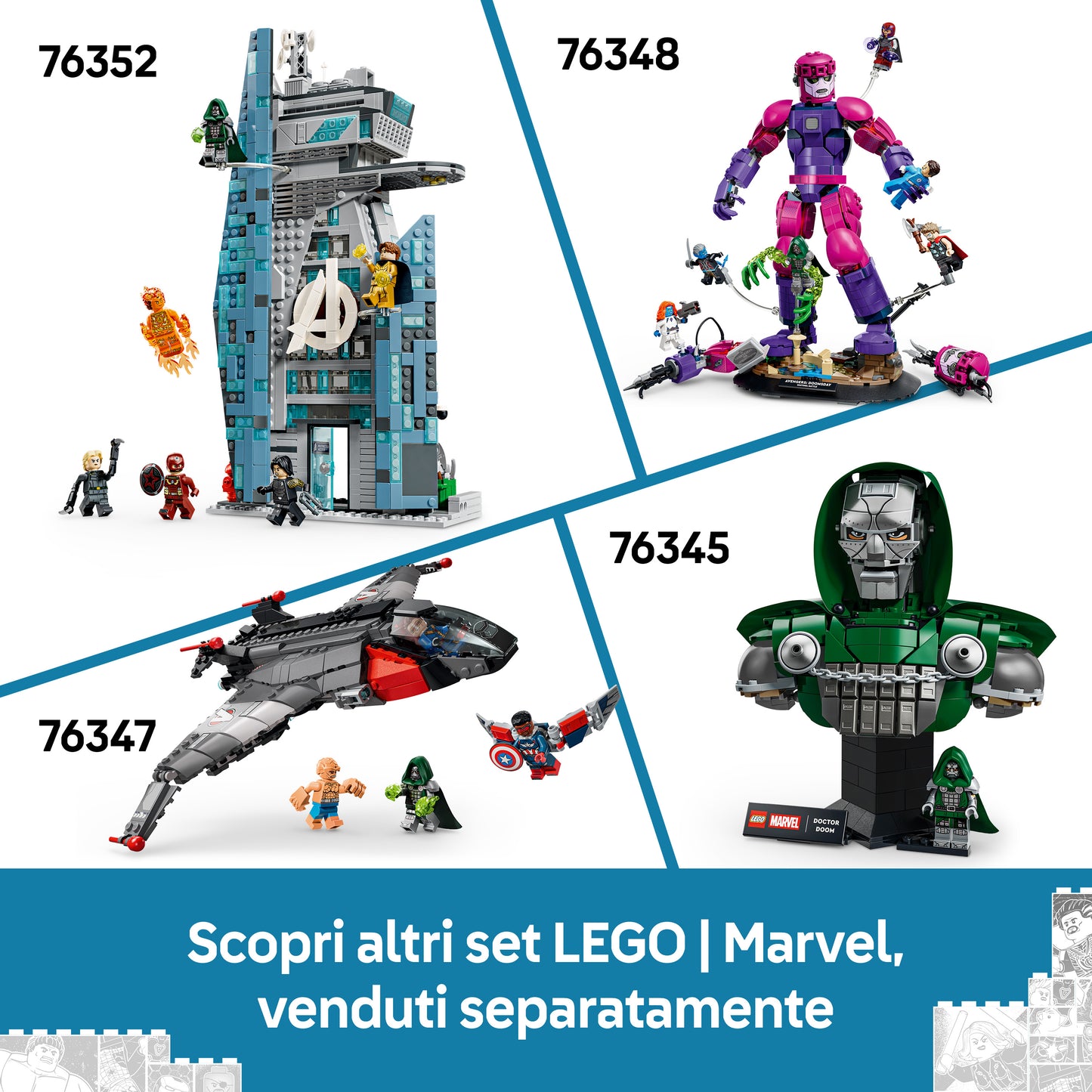 LEGO ǀ Marvel 76339 I Fantastici Quattro H.E.R.B.I.E. Action Figure di Robot Giocattolo da Collezione, Regalo per Bambini 10+