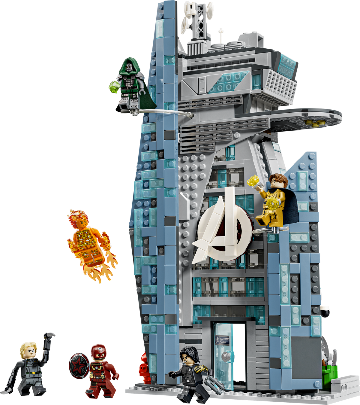 LEGO | Marvel 76352 Avengers: Doomsday Nuova Torre degli Avengers, Giocattolo da Supereroi con 6 Minifigure, Regalo da 12+