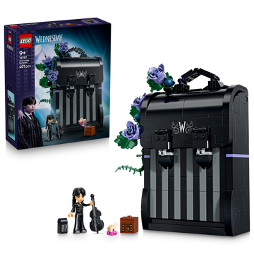 LEGO Wednesday 76787 Zaino di Mercoledì, Giocattolo con Portafoto, Mini Bambolina e Figura di Mano, Regalo per Bambini da 9+