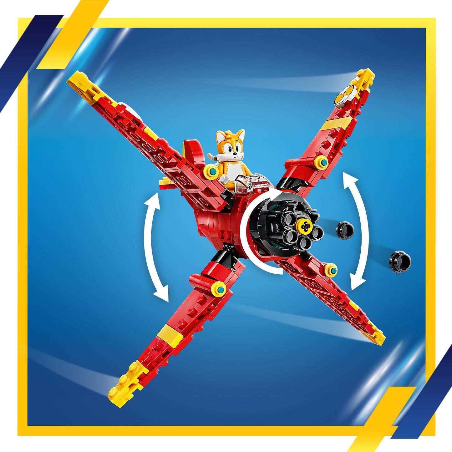 LEGO Sonic the Hedgehog 77119 Tornado-1 di Tails, Aereo Giocattolo con 2 Personaggi e Smeraldo del Caos, Regalo per Gamer 8+