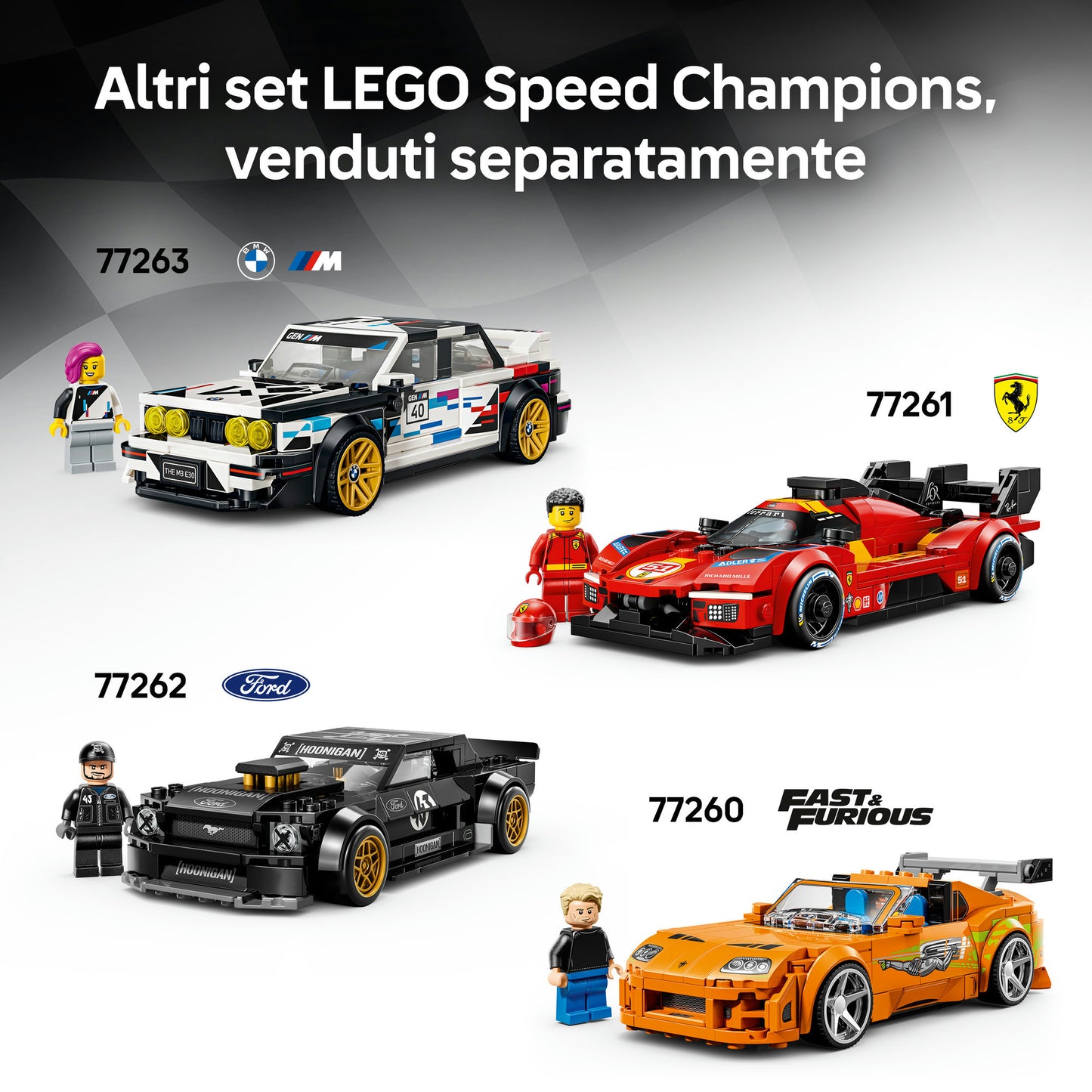 LEGO Speed Champions 77264 Jaguar Project 7 e Land Rover Defender, Set con 2 Macchine Giocattolo e 2 Minifigure, Regalo 10+
