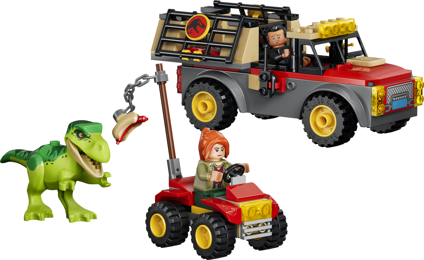 LEGO Jurassic World 77978 Camion da Trasporto per il Giovane T. Rex, Giocattolo con Dinosauro, ATV e 2 Minifigure, Regalo 4+