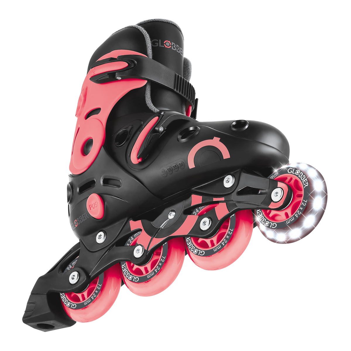 Pattini Globber Go Skates Lights 34-37 Coral Pink