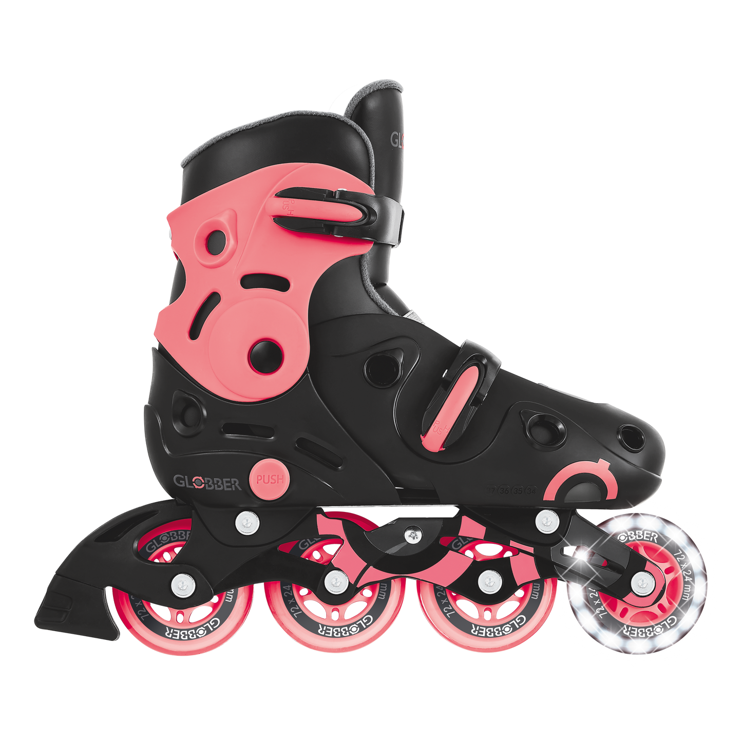Pattini Globber Go Skates Lights 34-37 Coral Pink