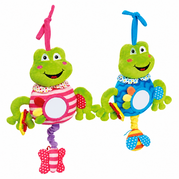 Lelly Baby World Ranocchio Carillon 29 cm – Peluche Attività con Specchio – Colori Assortiti
