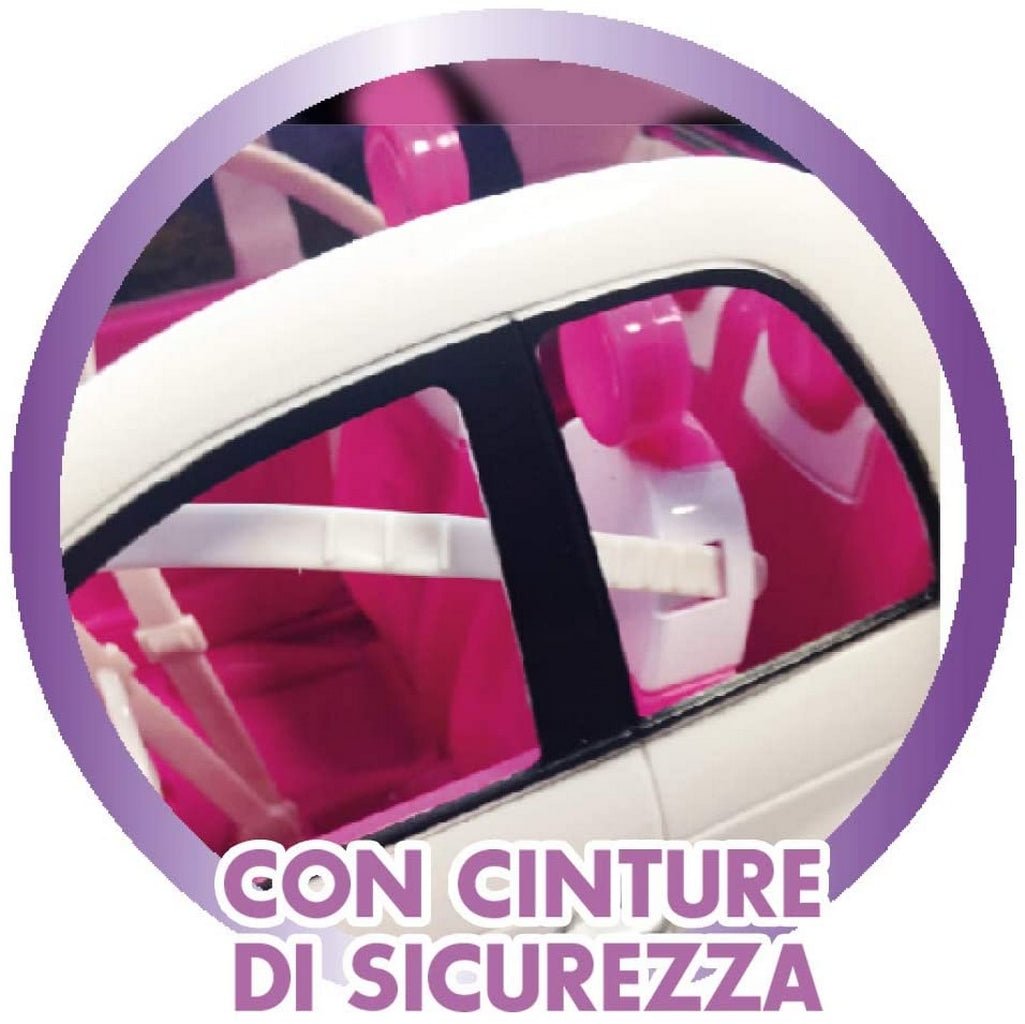 AUTO FIAT 500 PER BAMBOLE BIANCA