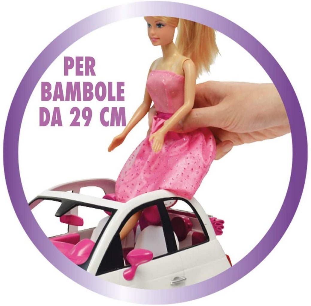 AUTO FIAT 500 PER BAMBOLE BIANCA