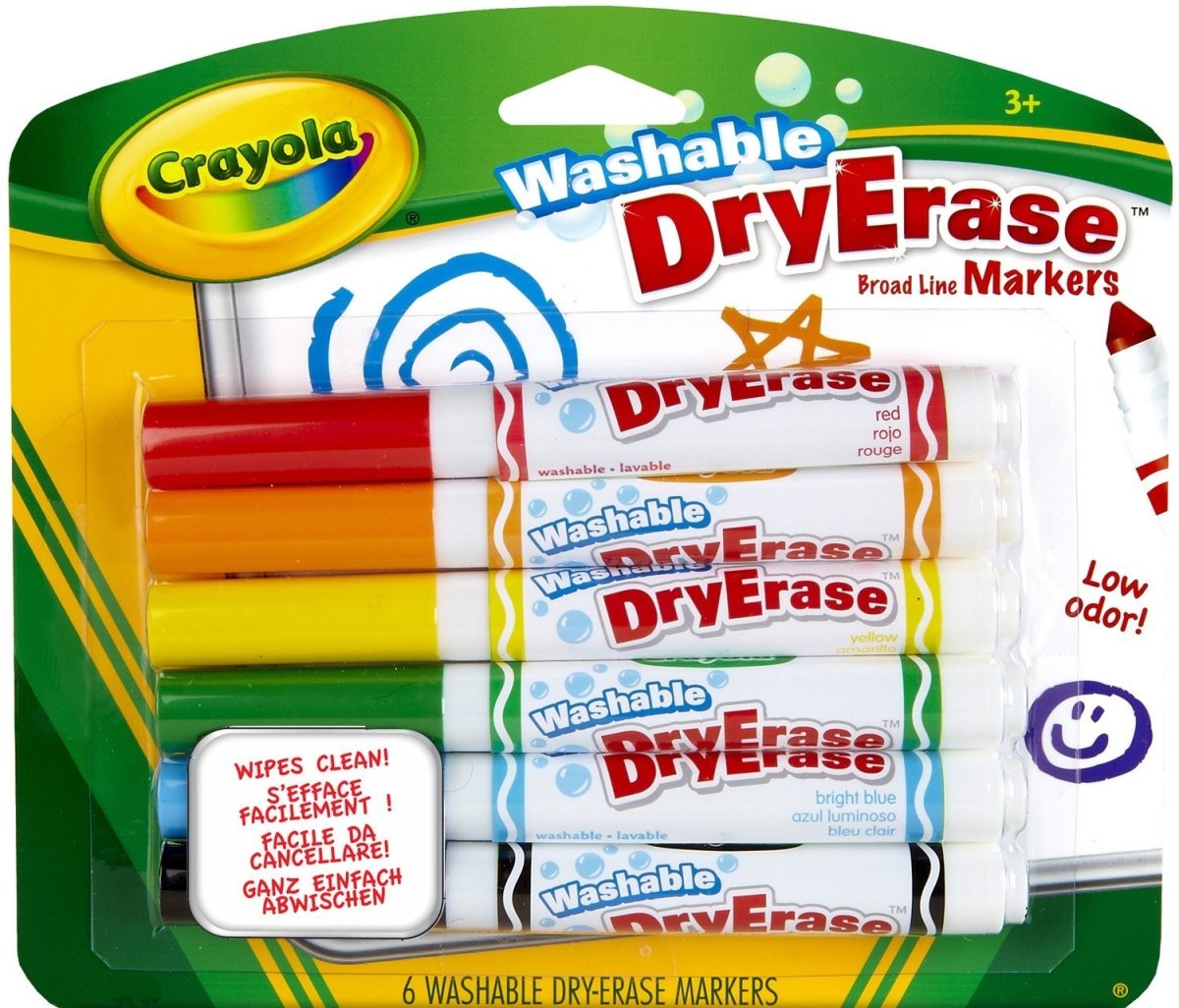 CRAYOLA 6 PENNARELLI PER LAVAGNA BI