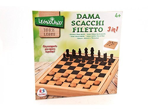 GIOCHI IN LEGNO DAMA-SCACCHI