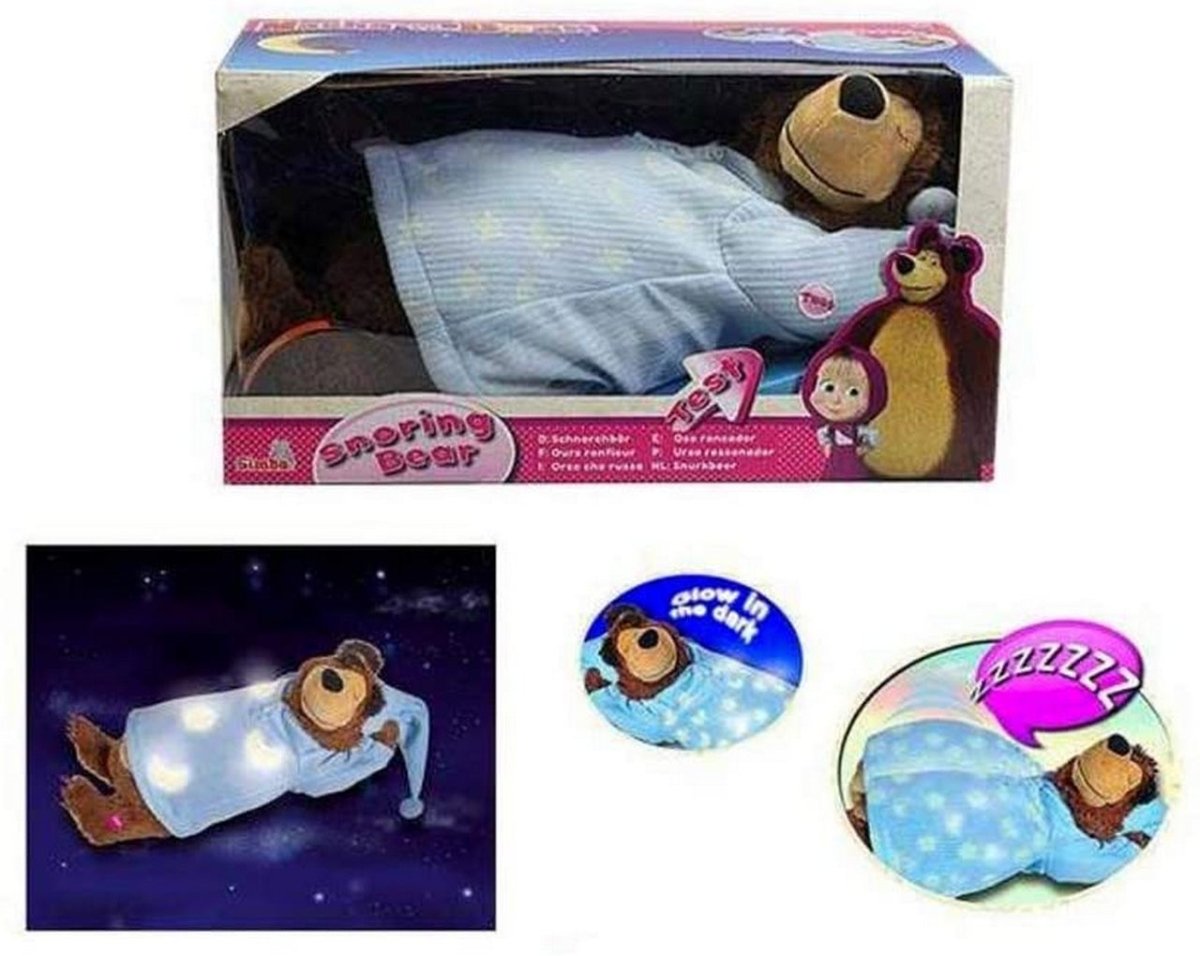 ORSO MASHA PELUCHE 40CM DORME RUSSA
