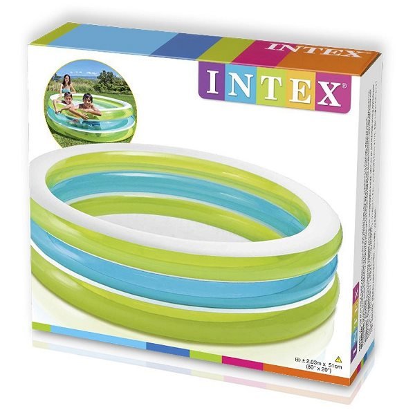 PISCINA 3 ANELLI TRASPARENTE CM 203