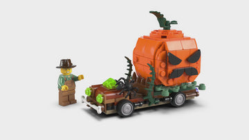 LEGO 40822 Furgone di Halloween Giocattolo, Kit Arti e Mestieri con Zucca e Minifigure del Contadino, Regalo per Bambini 8+