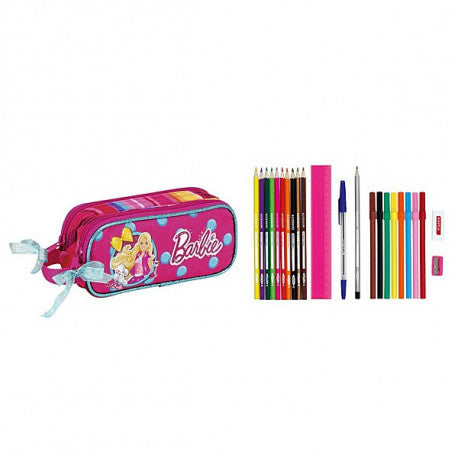 Astuccio Barbie 2 Scomparti 23 Pezzi Safta