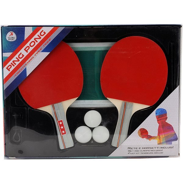 SET GIOCO PING PONG C/RETE E 3 PAL.