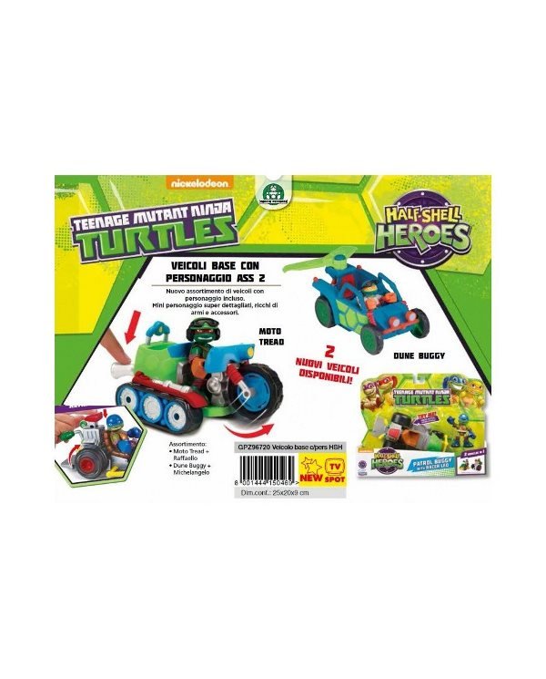 TURTLES MINI HSH VEICOLI C/P.ASS.2