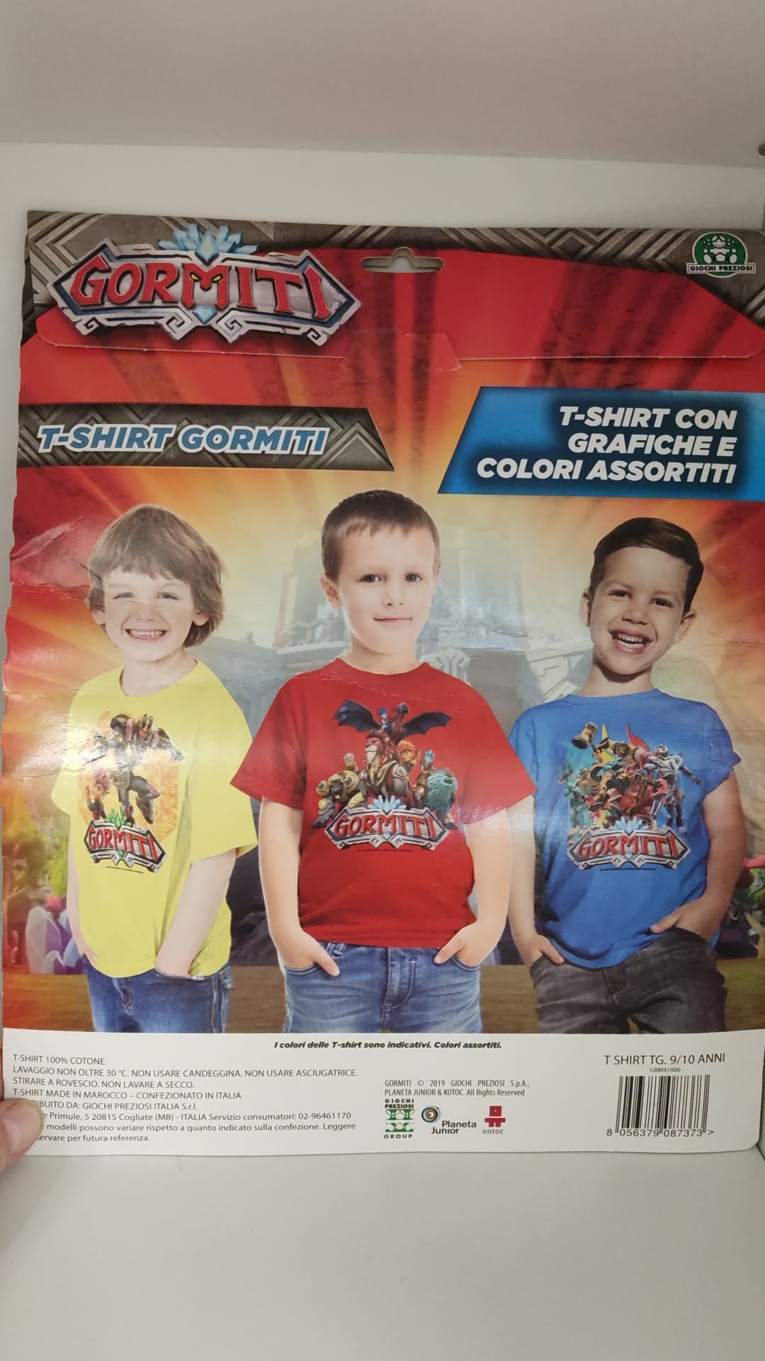 GORMITI T.SHIRT TG.9/10 ANNI 3 colori