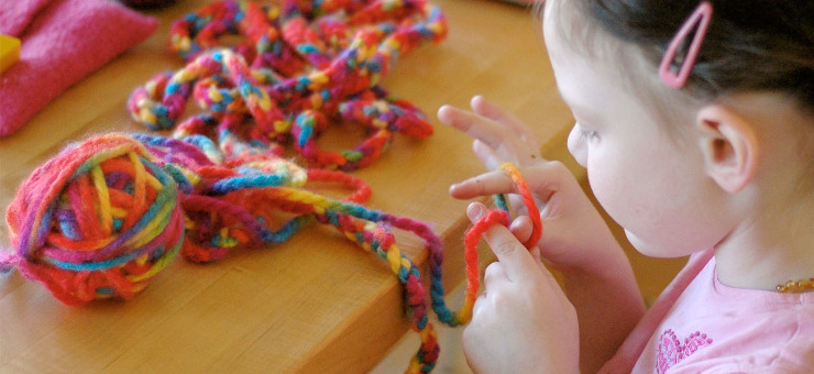 ll finger knitting per i bambini