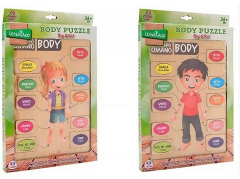 PUZZLE LEGNO CORPO UMANO 22X30