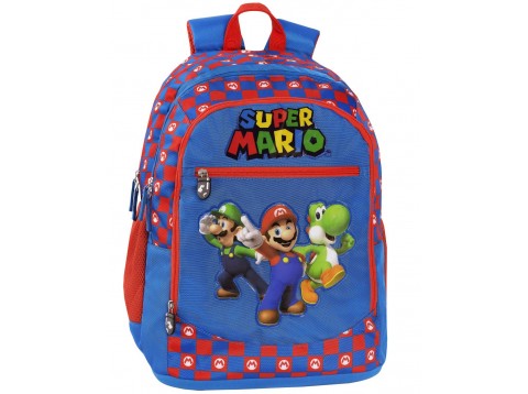 ZAINO SCUOLA ORGANIZZATO SUPERMARIO