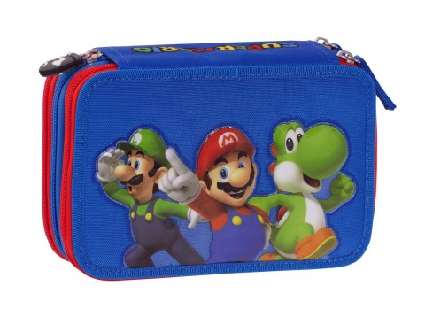 ASTUCCIO 3 ZIP SUPERMARIO PENNA