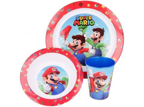 SUPER MARIO SET 3 PZ MICRO 2 PIATTI