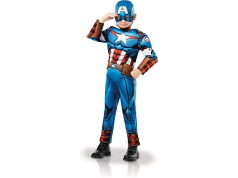 VESTITO CAPITAN AMERICA LUSSO SIZE