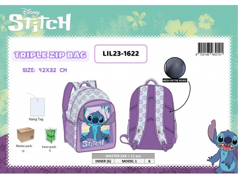 ZAINO 3 ZIP STITCH GIRL