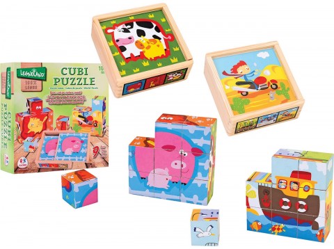 PUZZLE CUBI IN LEGNO 9PZ