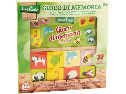 GIOCO MEMORIA DEGLI ANIMALI LEGNO