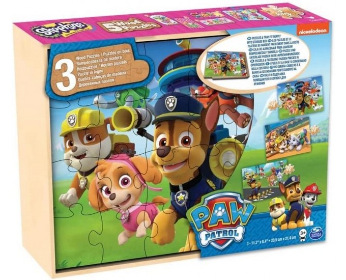 PUZZLE PAW PATROL IN LEGNO 3X24