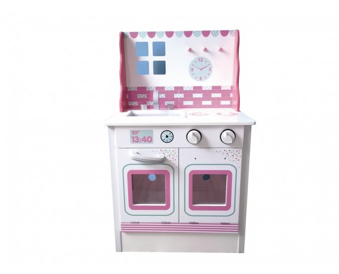GIOCHI DI CASA CUCINA ROSA IN LEGNO