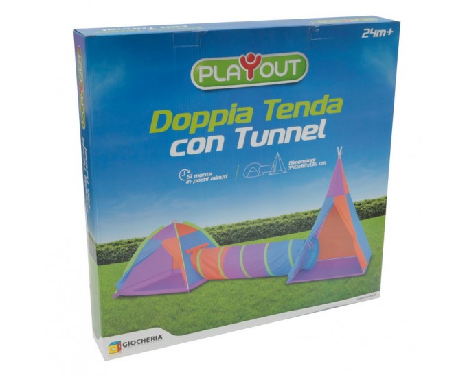 PLAY-OUT DOPPIA TENDA CON TUNNEL