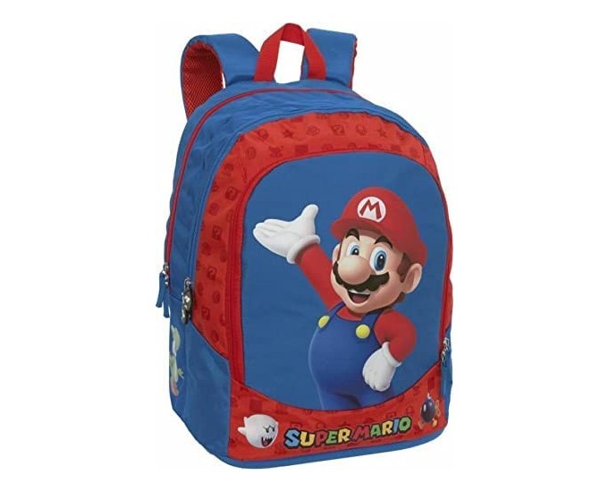 ZAINO SCUOLA ORGANIZZATO SUPERMARIO