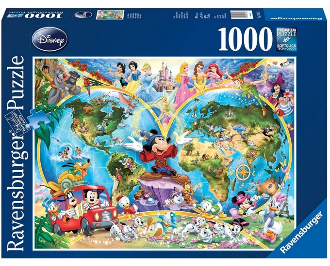 PUZZLE 1000 MAPPAMONDO DISNEY