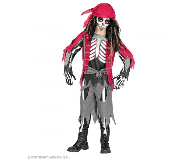COSTUME SCHELETRO PIRATA 5-7 ANNI