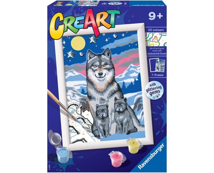 CREARTWONDERFUL WOLF FAMILY