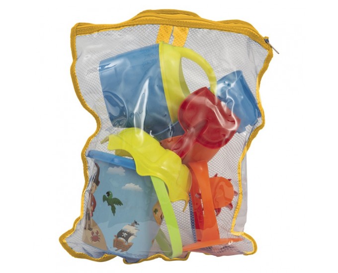 ZAINETTO GIALLO CON 6 GIOCHI SPIAGG