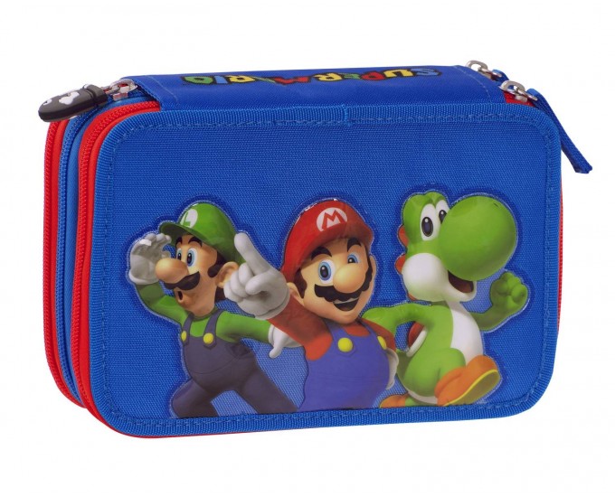 ASTUCCIO 3 ZIP SUPERMARIO PENNA