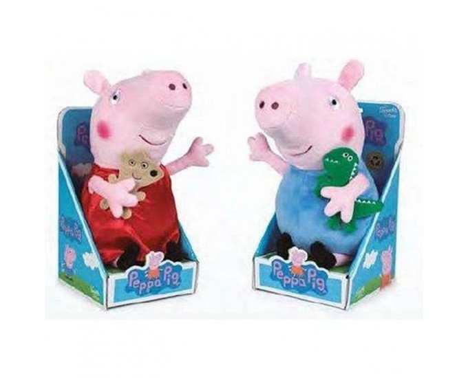 PEPPA & GEROGE WITH TOY 27 CM-ECO