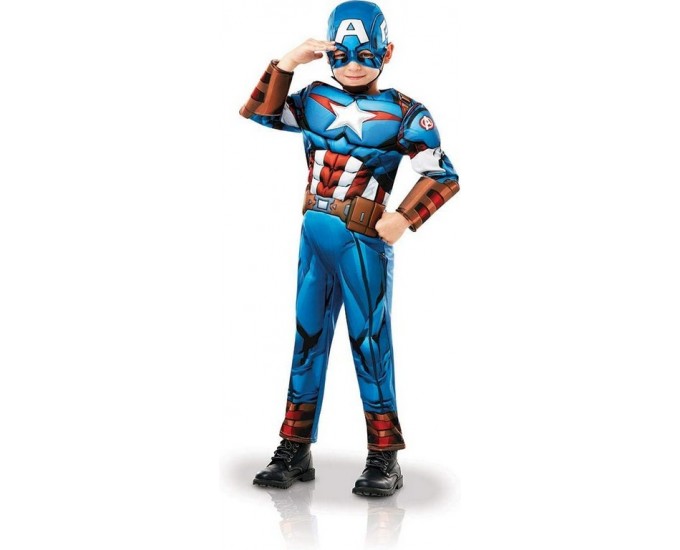 VESTITO CAPITAN AMERICA LUSSO SIZE