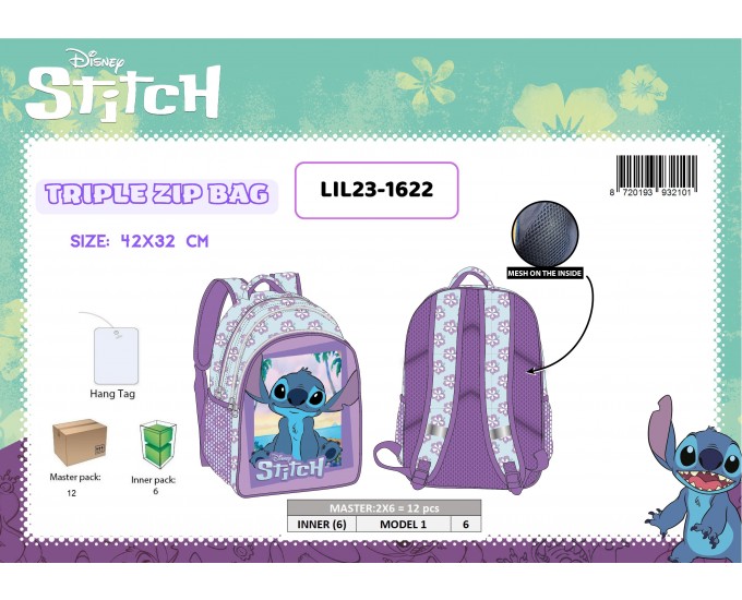 ZAINO 3 ZIP STITCH GIRL