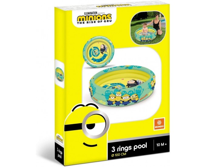 PISCINA MINIONS 3 ANELLI CM.100