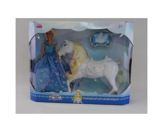 BAMBOLA PRINCIPESSA CON CAVALLO