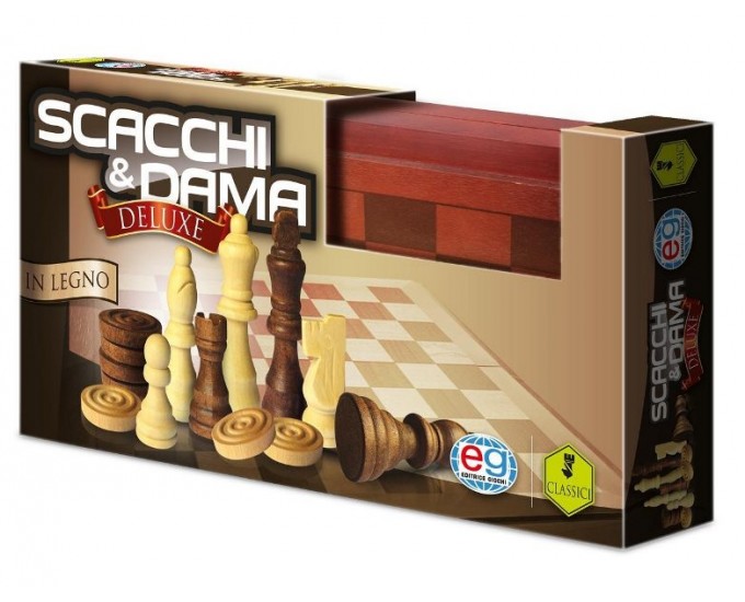 DAMA E SCACCHI IN LEGNO DELUXE