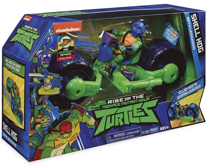 TURTLES RISE OFF MOTO C/PERSONAGGIO