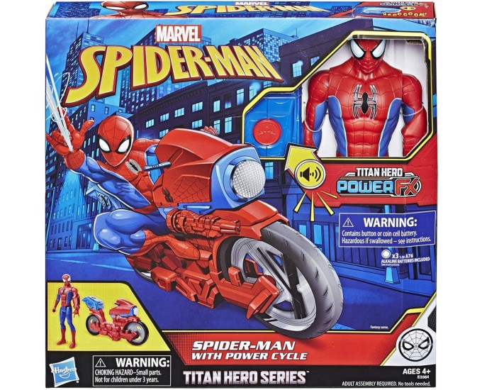 SPIDERMAN 30CM ELET.C/MOTO