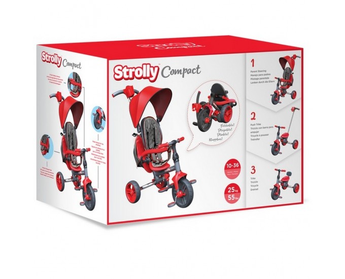 TRICICLO STROLLY COMPACT ROSSO