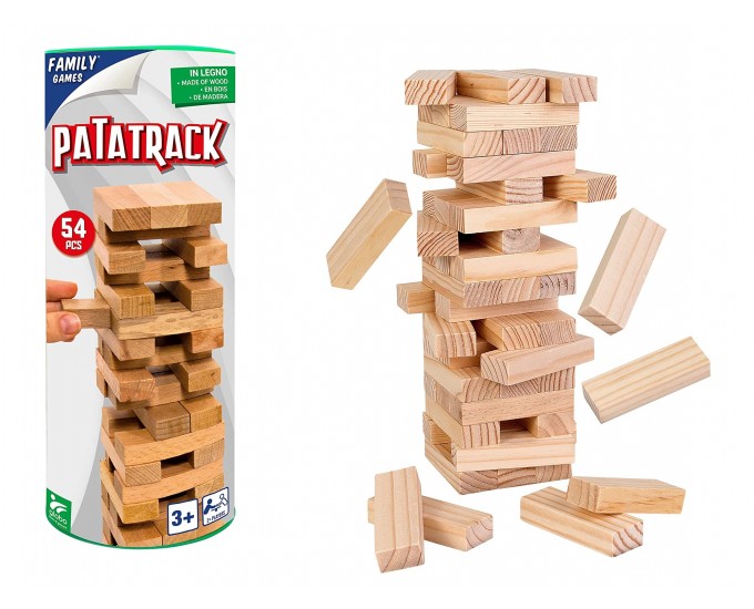 GIOCO PATATRACK IN LEGNO 54PZ TUBO